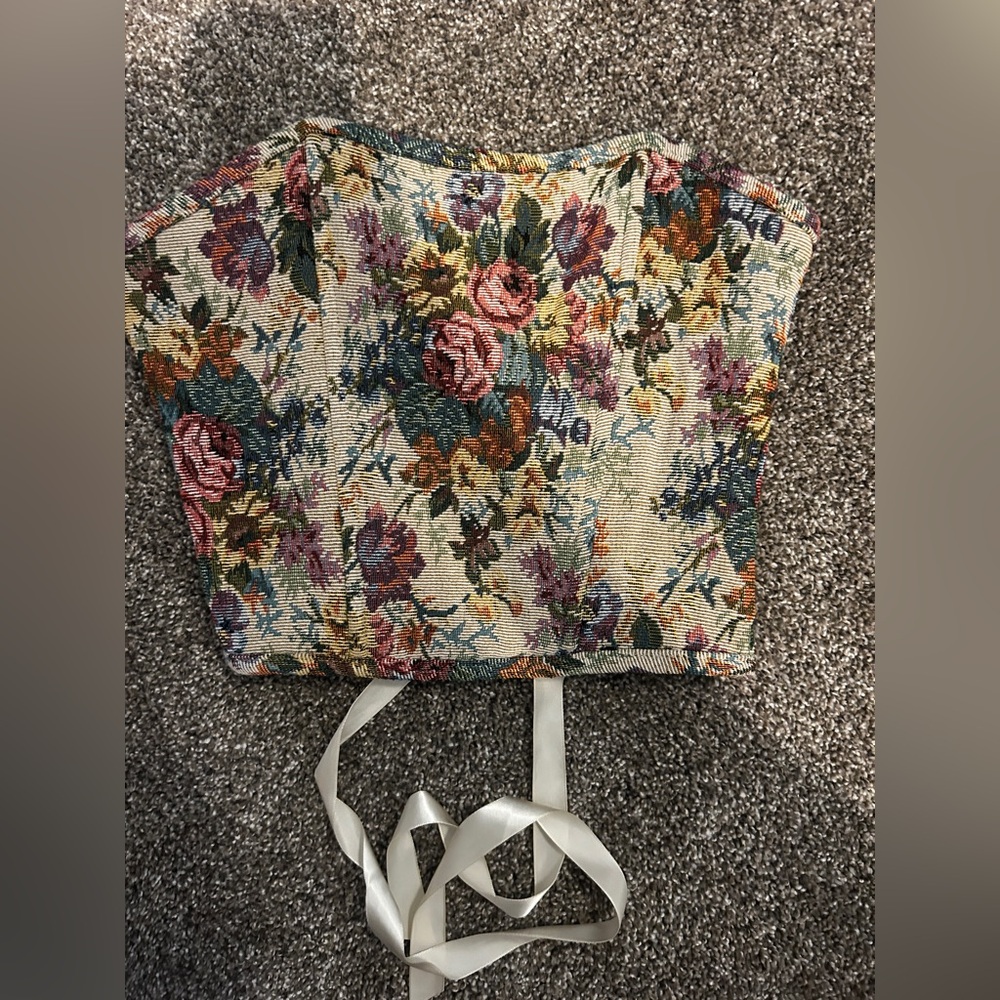 Princess Polly Multicolor Floral Corset Top